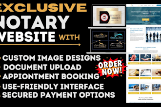 design exclusive notary website, lawyer website with exquisite notary logo