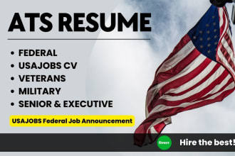 offer expert resumes for federal jobs, usajobs, military resumes, and ats