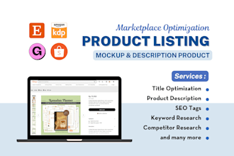 design etsy store product listing mockup or image