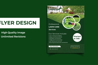 make lawn care and cleaning  flyers for your business