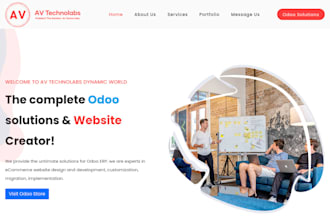 design and develop odoo website as per your requirement