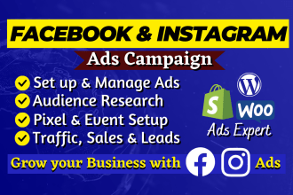 setup and manage facebook ads for leads and sales