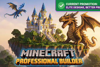 build minecraft castle, villages, base, hubs, spawns, house