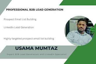 professional b2b lead generation, linkedin lead generation, and prospect email