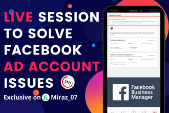 fix issues or set facebook business manager, ads account