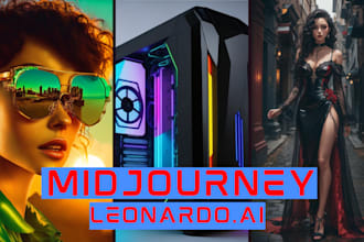 create exceptional ai art using midjourney, leonardo ai