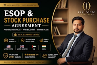 draft your esop, stock option plan, and stock purchase agreement