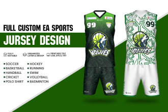 design custom esports, darts, and club jersey design