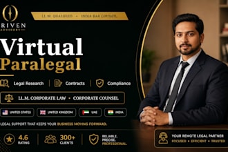 be your virtual paralegal for legal research, contracts, and compliance support