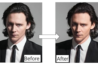 do photo retouching and enhace
