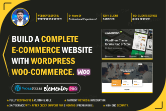 create ecommerce website with wordpress woocommerce and wordpress website design