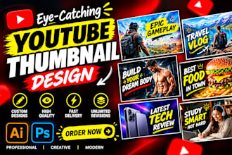 design a premium clickbait you tube thumbnail, fiverr gig thumbnail