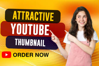 do attractive clickbait youtube thumbnail, gaming  thumbnail with header footer