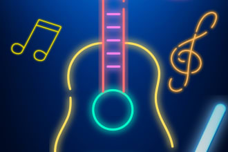 design awesome neon light logo or neon sign