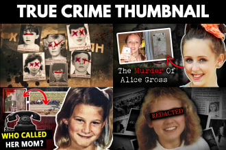 make an eye catching true crime youtube thumbnail