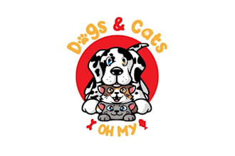 do design unique pet, dog, cat, pet store, and animal logo