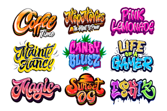 design text logo, custom font or typography t shirts