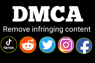 takedown copyright,defaming content from tiktok,insta,x,fb,google,yt by dmca