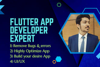 be your flutter frontend developer and bug fix using flutter