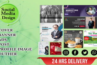 design facebook and twitter covers, banners, and graphics