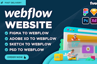 develop your webflow landing page