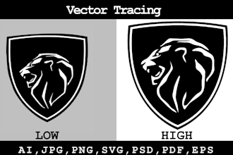 redraw, vectorize, and redesign logo or images with manual tracing