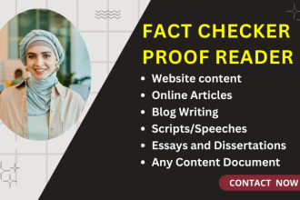manually do fact checking and proofreading of your document