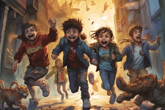 make children comic illustration for you