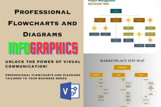 make flowcharts, workflows, process maps, charts and infographics