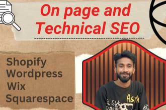 optimize on page for shopify wordpress website to rank