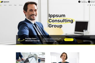 create business consulting website design