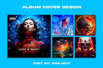 design stunning mixtape or futuristic album cover artwork