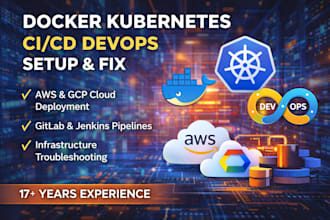 setup fix docker kubernetes devops gitlab jenkins AWS gcp