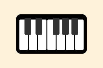 do simple piano melody, midi and sample