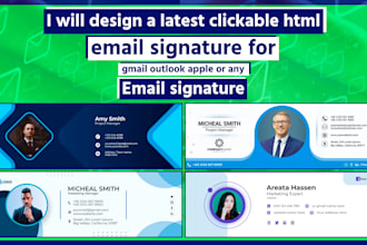 clickable html email signature for gmail outlook apple or any