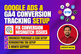 fix or set up google analytics 4, ga4 server side or ads conversion tracking