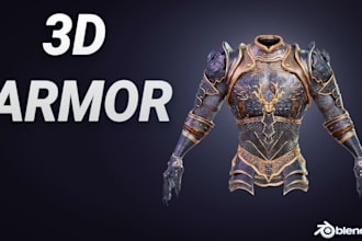 create custom 3d armor for games, cosplay, and 3d printing
