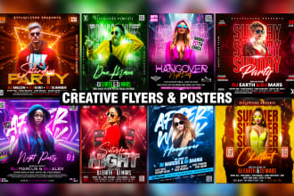 design dj, nightclub, summer, birthday, event, party flyers and posters