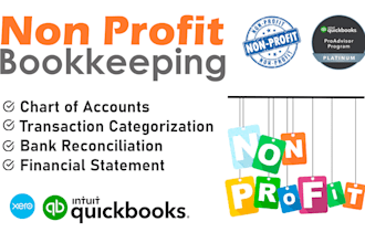 do bookkeeping for nonprofit, charity organizations