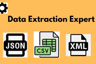 extract information from XML, json, CSV, and excel files