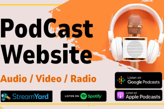 build a podcast website, video and audio wordpress website