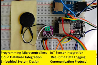 program microcontroller and sensors to cloud database