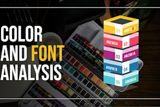 analyze fonts, colors and provide palettes or font names