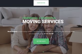 create moving company, storage services website