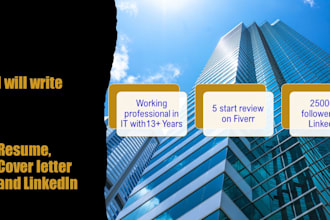 provide resume writing and linkedin profile optimization