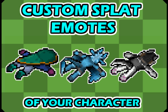 create pixel emotes of your character in a splat pose