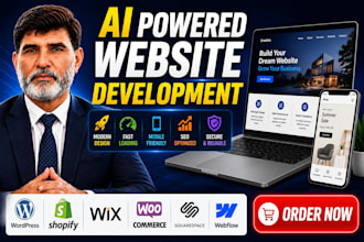 ai powered wordpress, shopify or wix website with vibe coding