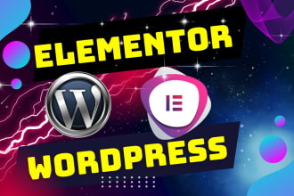 design wordpress website, woocommerce website or online store with elementor pro