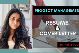 do professional resume and cover letter writing for project managers