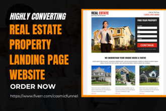 build real estate landing page property website real estate luxury lead funnel
